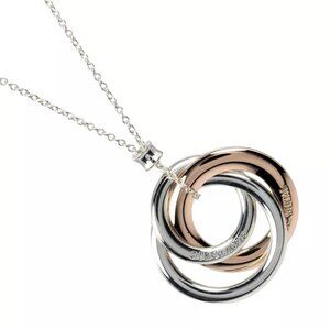 TIFFANY&Co. Interlocking Circle Necklace Silver925/Rubedo metal